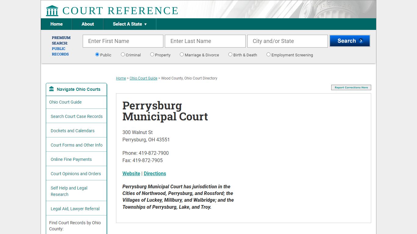 Perrysburg Municipal Court - Court Records Directory