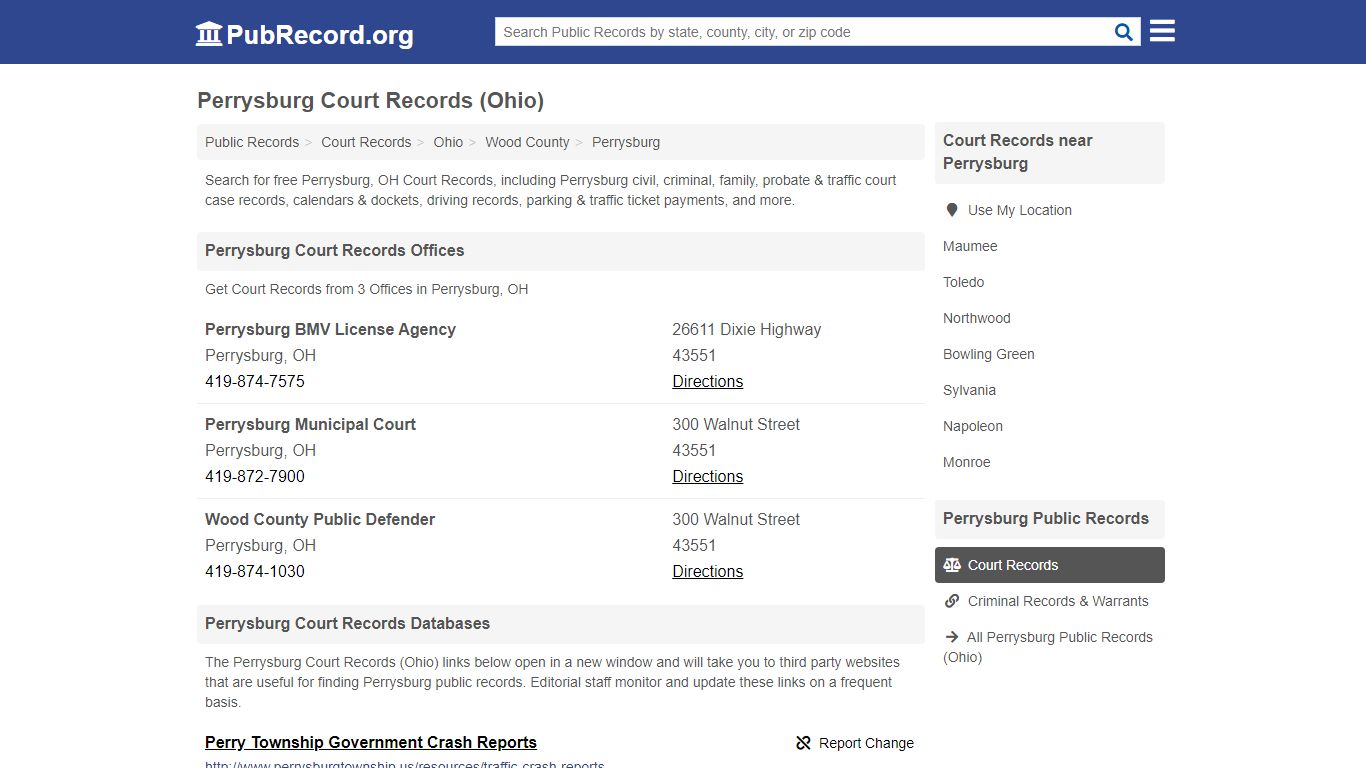 Free Perrysburg Court Records (Ohio Court Records)